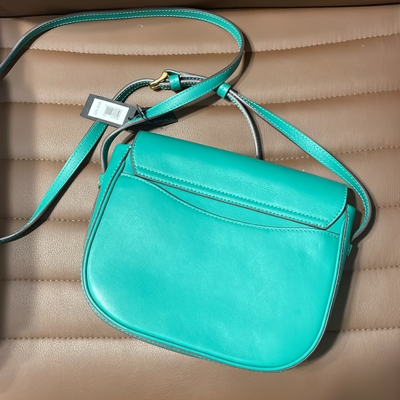 Banana republic green leather crossbody NWT - Picture 3 of 5
